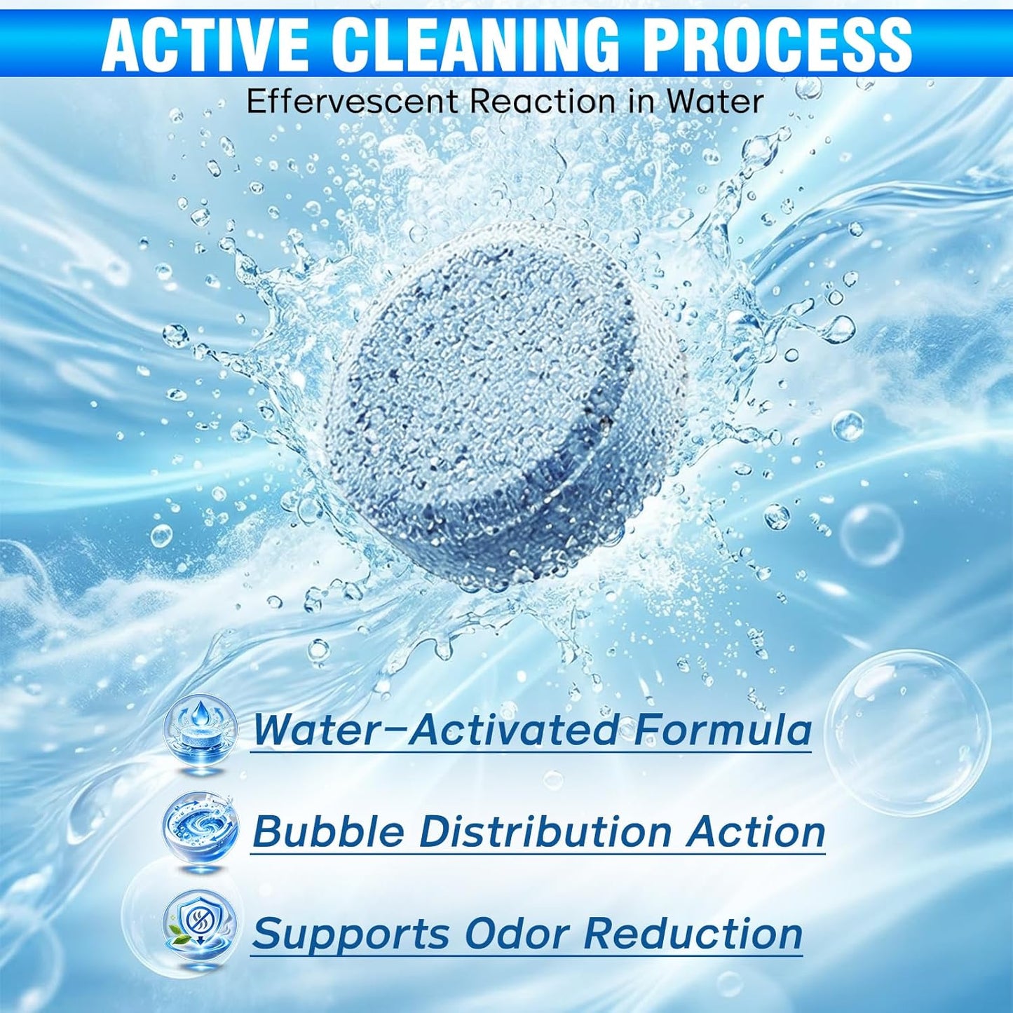 Water Bottle Cleaning Tablets, 36PCS Bottle Cleaner Tablets for Stainless Steel, Thermos, Hydration Bladder, Coffee Mug, Removes Odors and Residue, No Scrubbing Required