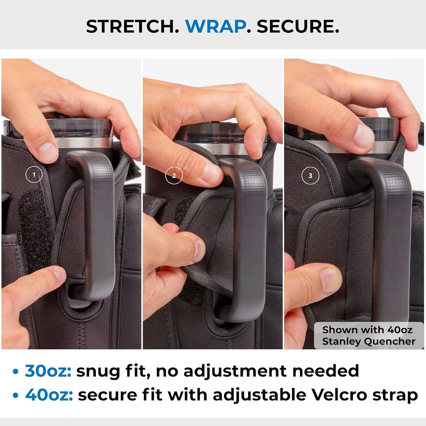 Tumbler Carrier Bag for Stanley & Owala 30–40oz, Magnetic Water Bottle Holder for Gym Equipment, Crossbody Cup Holder with Phone Pocket