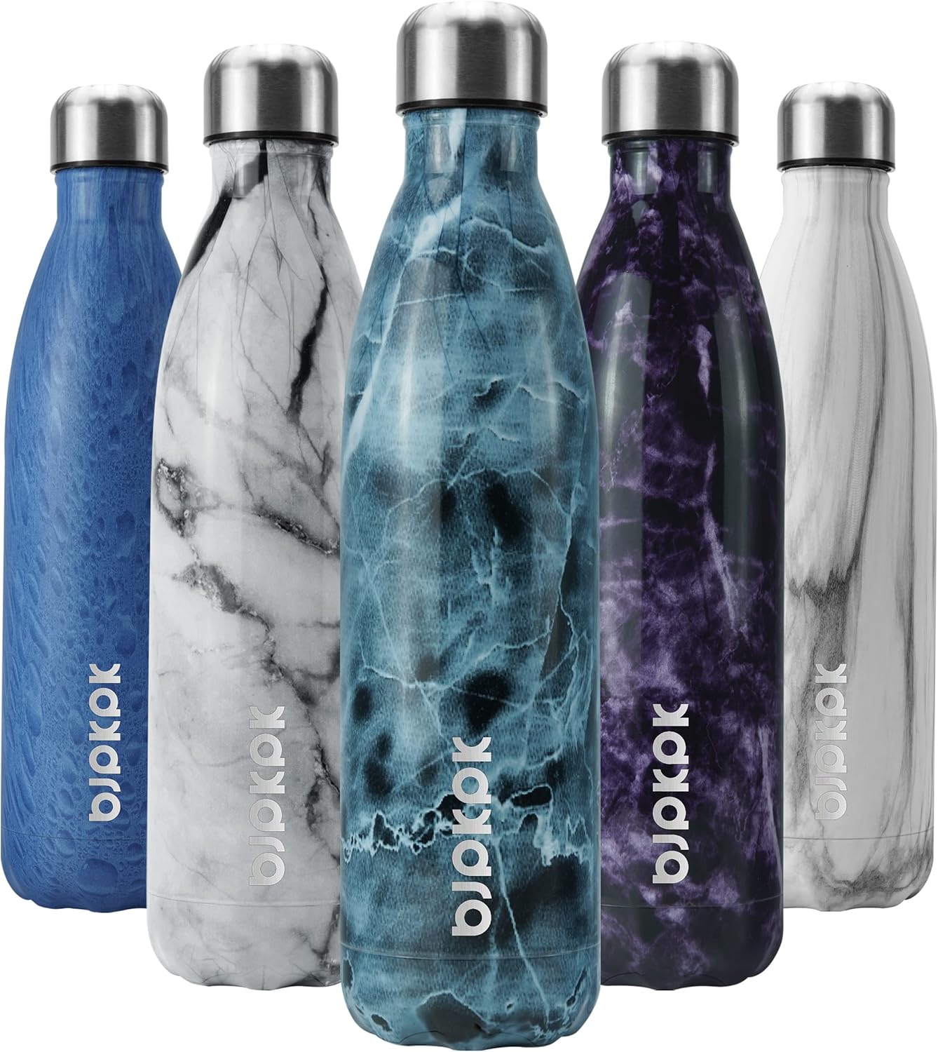 BJPKPK Insulated Water Bottle 12oz Small Stainless Steel Water Bottles Reusable Metal Thermal Keep Cold and Hot,Dreamy Purple - Colors B