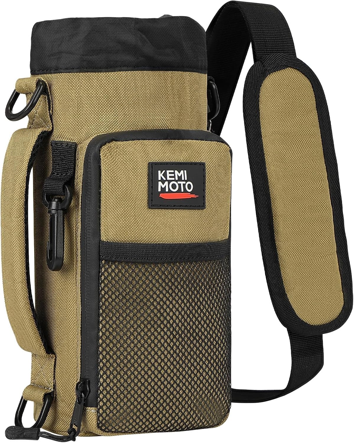 KEMIMOTO Water Bottle Holder Bag, Water Bottle Carrier with Adjustable Shoulder Strap, Water Bottle Pouch Holder for Hiking, Camping, Fishing, Compatible with YETI STANLEY SLM 32 oz, 40 oz, 64 oz