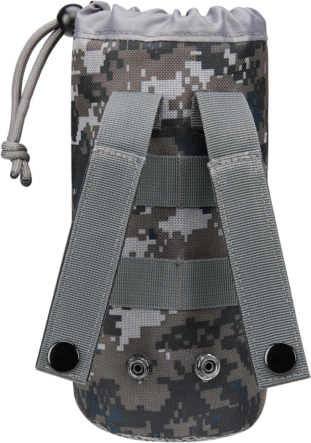 Gonex Tactical MOLLE Water Bottle Pouch, Drawstring Open Top & Mesh Bottom Travel Water Bottle Bag Hydration Carrier