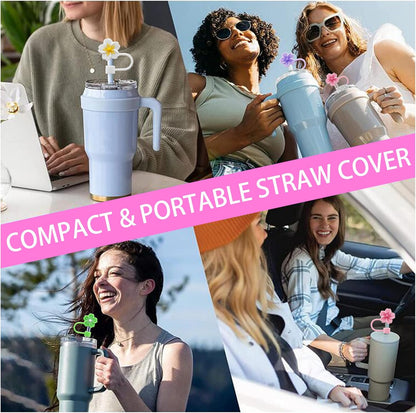 Straw Cover Cap for Stanley Cup,Silicone Straw Topper 10 mm 0.4 in Reusable Straw Tips Lids,Straw Tip Covers for Stanley Cups Accessories