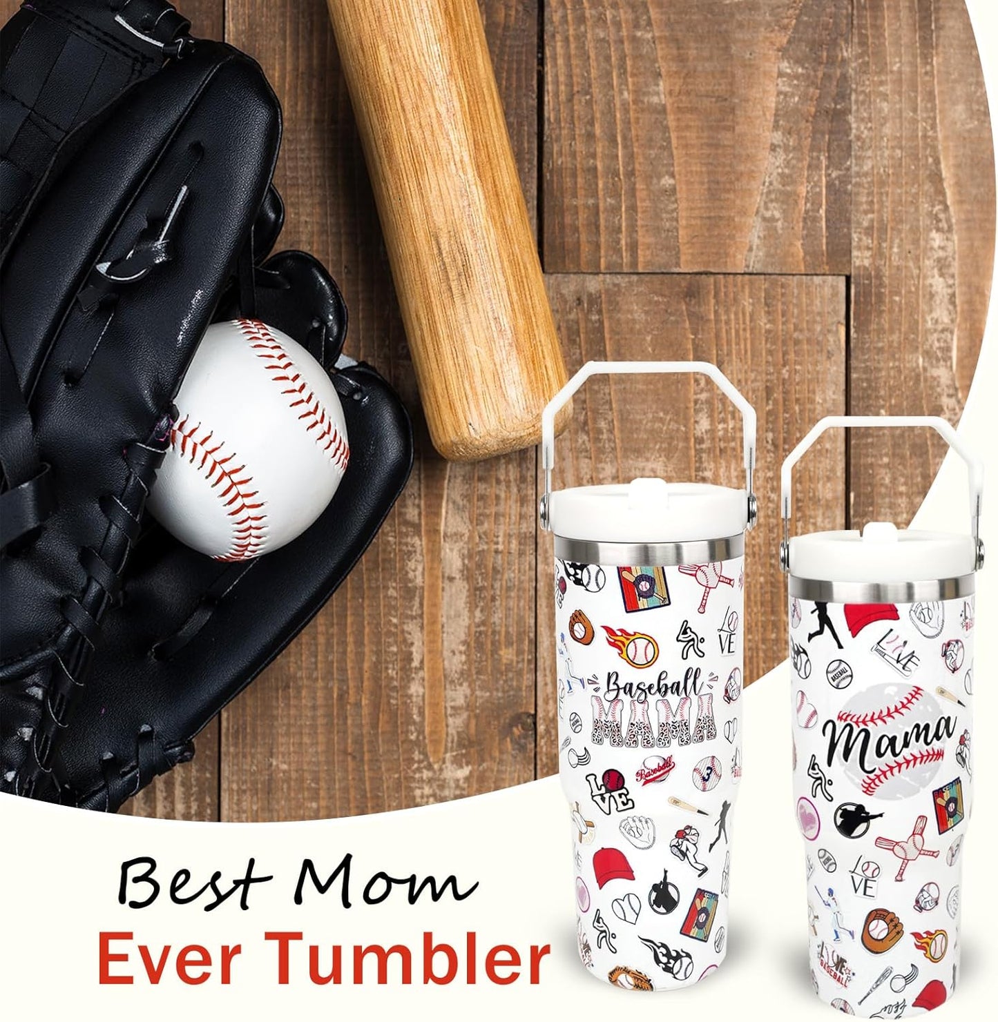 30 oz Tumbler with Handle Flip Straw Leak Proof - Pickleball Mug 30oz Tumbler Travel Coffee Mug with Handle - Birthday Gifts for Women Pickleball Lovers Players 30 Ounce Stainless Steel Cup