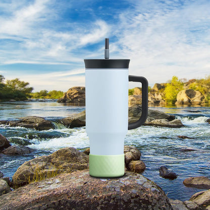 Silicone Boot for Owala 40 oz Tumbler with Handle, Anti-Slip Protective Sleeve for Stainless Steel Triple Layer Insulated Travel Tumbler Accessories