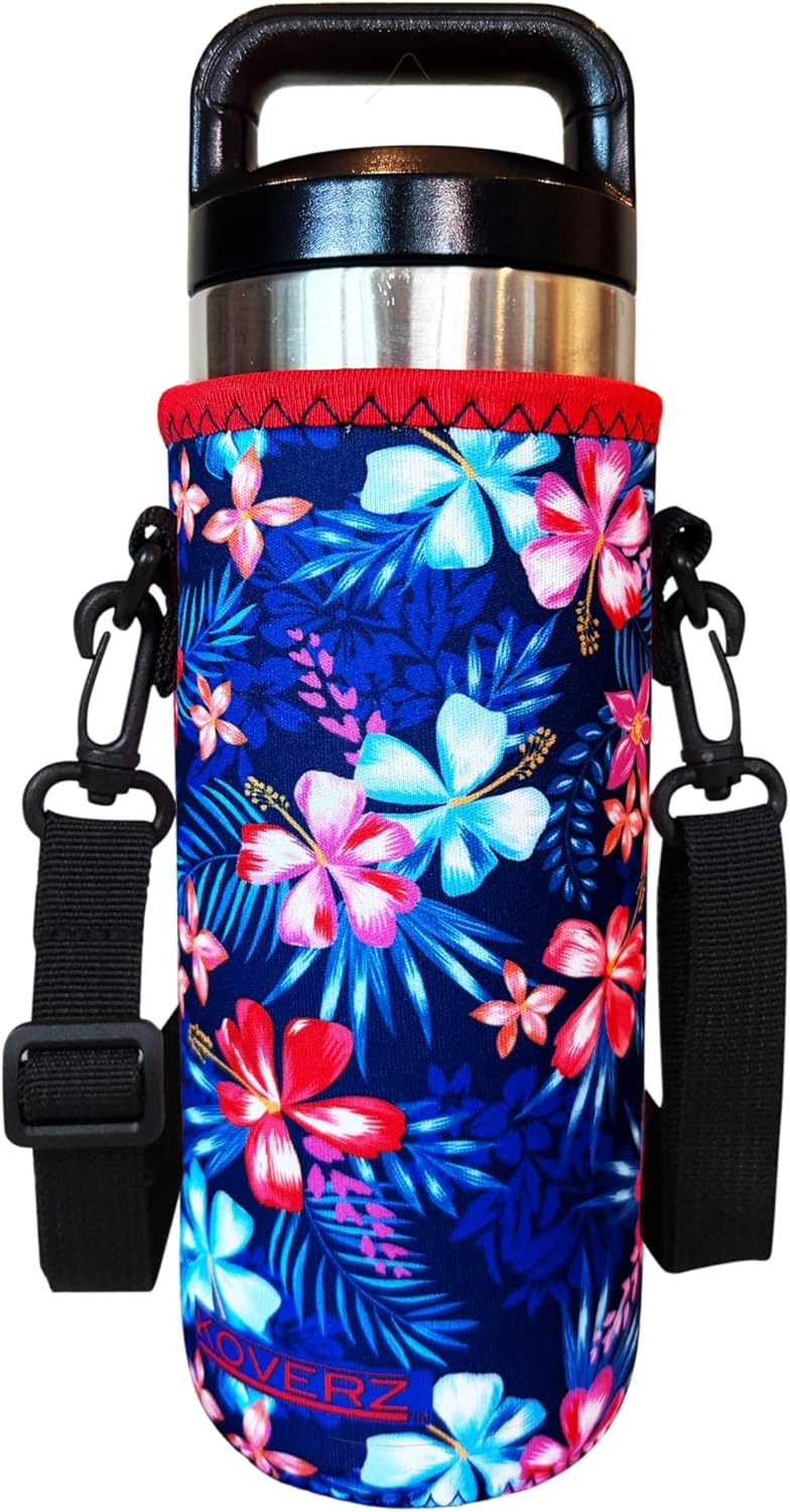 24-30oz 750ml Water Bottle Carrier with Shoulder Strap, Water Bottle Insulator - Midnight Mums