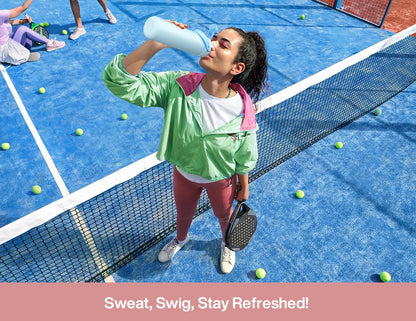POWCAN 26 oz Insulated Water Bottle with 2-in-1 Straw and Spout Lid, Keep Cold 24H, Leak-Proof, Fits in Car Cup Holder, Stainless Steel Water Bottle for Sports, Travel, and School (Mint)