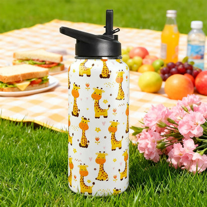 32 oz Pickleball Insulated Water Bottle with Straw - Pickleball Gym Hiking Sports Coffee Mug | Perfect Pickleball Gifts for Women, Pickleball Decor Accessories
