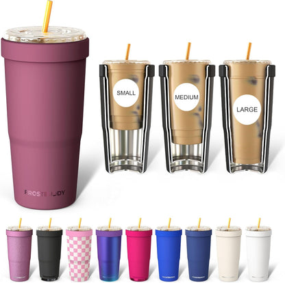 Frost Buddy Togo Buddy | 30 oz Stainless Steel Vacuum Insulated Tumbler | To Go Coffee Cup – Iced Coffee Cups, Iced Coffee Sleeve, Travel Mug, Thermal Cup for Hot & Cold Drinks, Dunkin Cup (Pencil) - Colors B