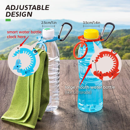 Heavy-Duty Water Bottle Holder with Carabiner – Fits 1.0" or 1.4" Bottles, Holds Towels or Hats,Outdoor Hiking Water Bottle Clip.