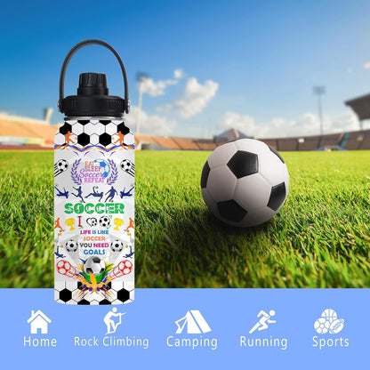 Pickleball Water Bottle 32oz Stainless Steel Insulated Vaccum with Lid, Pickleball Gifts for Pickleball Players, Pickleball Lovers, Women Girls Ladies