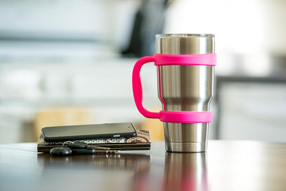 STRATA CUPS 30 oz Tumbler Handle - Available For 30 oz YETI Tumbler, OZARK TRAIL, Rambler Tumbler- BPA free (Black)