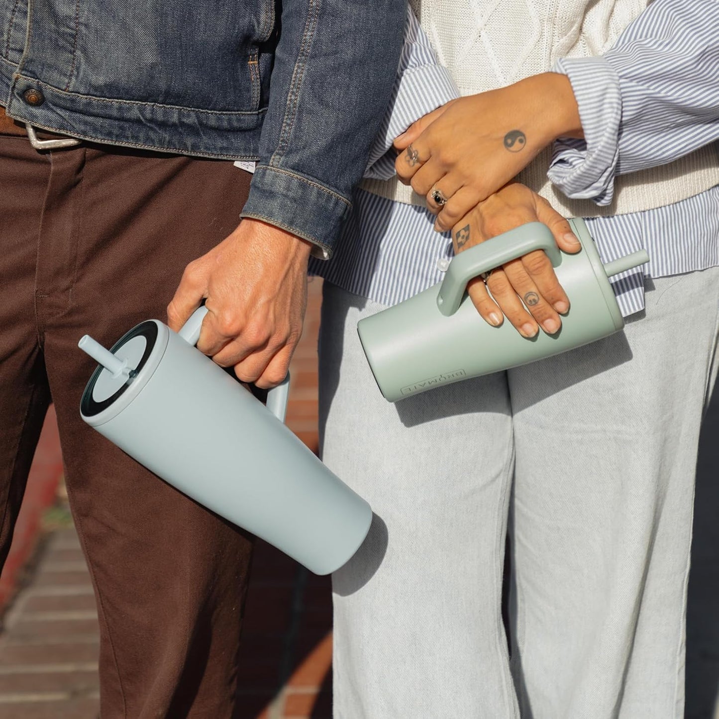 BrüMate Era 40 oz Tumbler with Handle & Straw | 100% Leakproof Insulated Water Bottle Tumbler with Lid & Flexible SoftSip Straw | Made of Stainless Steel | Cup Holder Friendly | 40oz (Nightfall Blue)