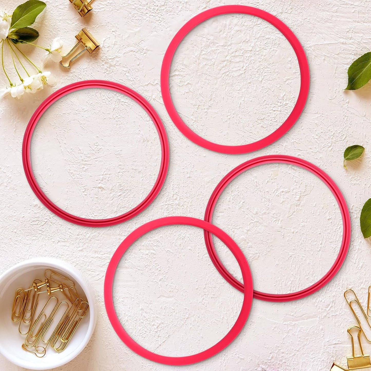 6pcs Gasket Replacement for Owala 40oz Tumbler, Rubber Lid Seal Ring Water Bottle Accessories Replacement Part Compatible with Owala 40oz Stainless Steel Cup (Pink)