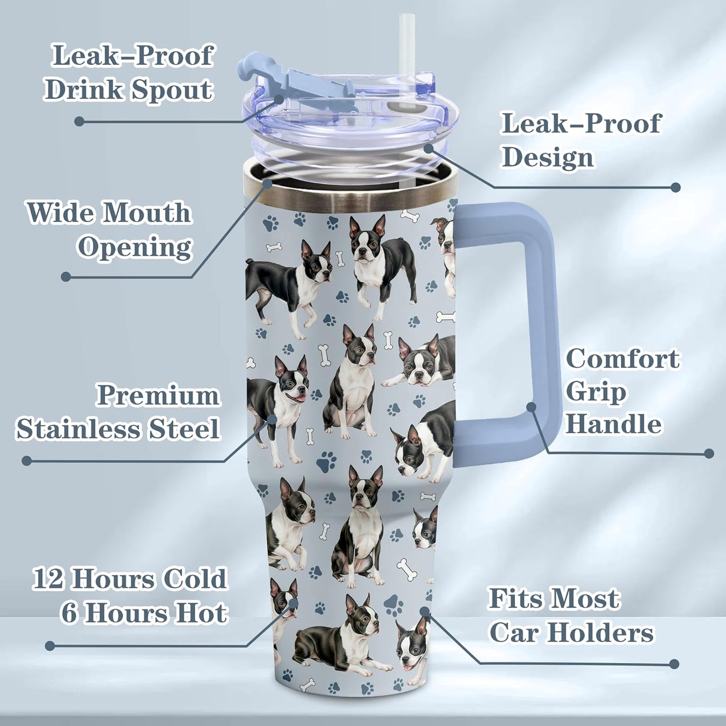 Beagle Gifts for Women Men, 40oz Stainless Steel Insulated Tumbler Travel Cup Mug, Funny and Unique Beagle Gifts for Dog Lover - Colors B