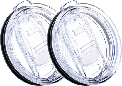 2 Pack 20oz Tumbler Lid, Replacement Tumbler Lid for 20oz YETI, SUNWILL, WETOWETO and More, Splash Resistant Lids, Covers for 20oz Tumbler, Cup