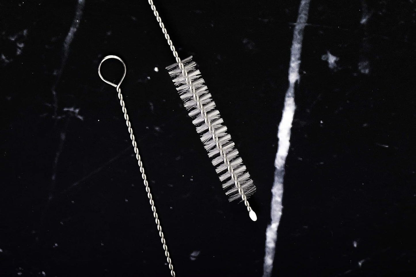 2 Drinking Straw Cleaning Brush Long - Bristle Cleaner for Stainless Steel Drink Straws Heavy Duty Brushes for Washing Glass Silicone Metal Straws Tea Pot Spout Mini Micro Bottle