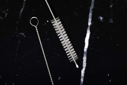 2 Drinking Straw Cleaning Brush Long - Bristle Cleaner for Stainless Steel Drink Straws Heavy Duty Brushes for Washing Glass Silicone Metal Straws Tea Pot Spout Mini Micro Bottle