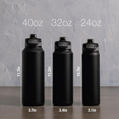 ZULU Powerfill Pro 32oz Stainless Steel Water Bottle with Quick Fill Lid, Triple Walled Vacuum Insulated Metal, Leak Proof Locking Lid, Sip and Chug, Reusable BPA Free, High Tide