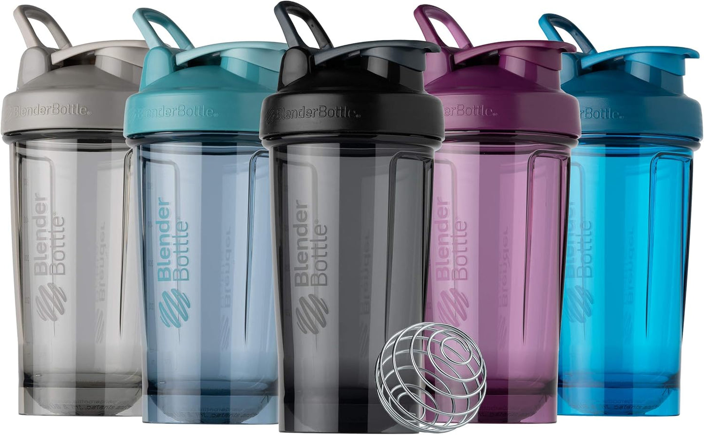BlenderBottle Shaker Bottle Pro Series Perfect for Protein Shakes and Pre Workout, 24-Ounce, Black