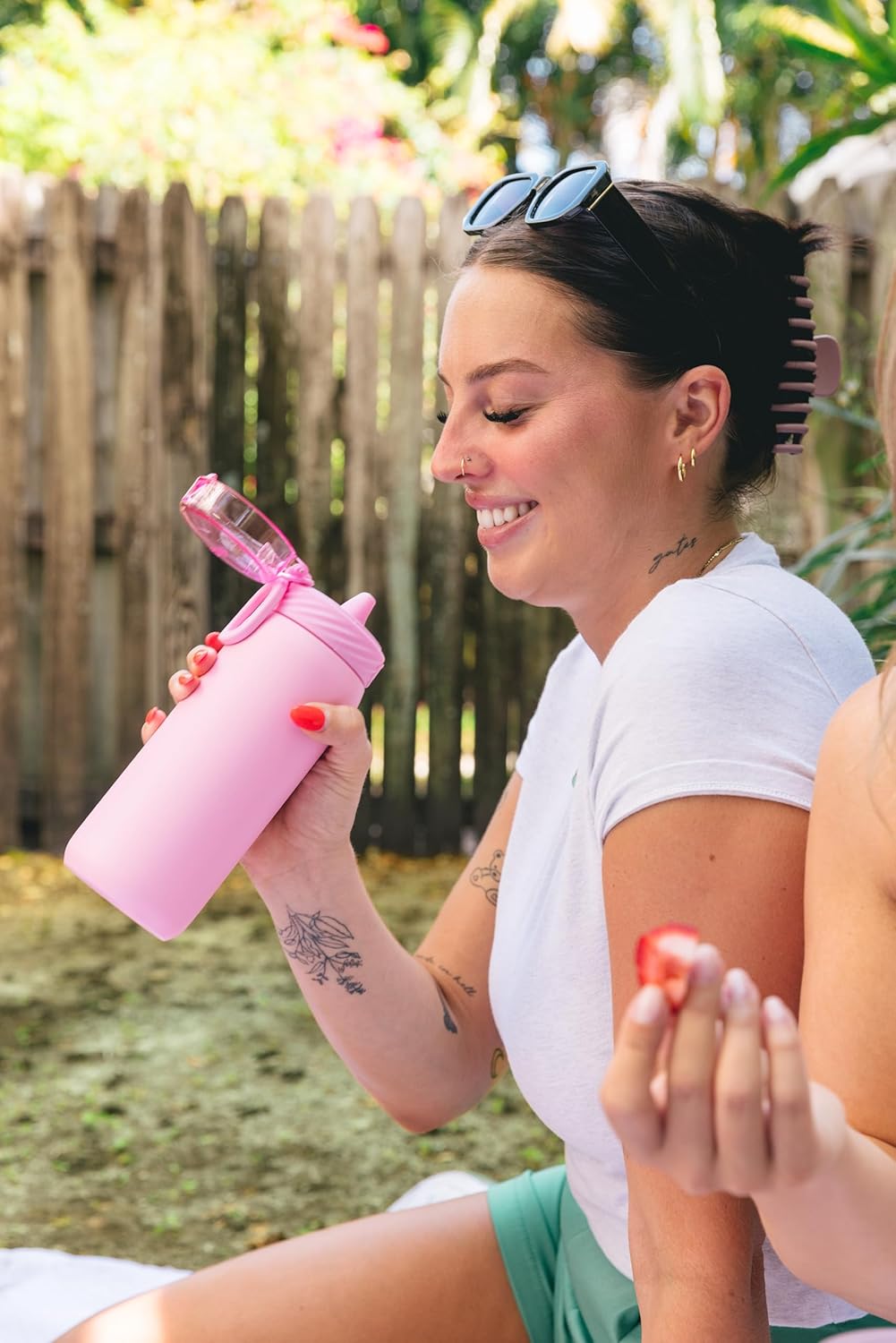 Ello Cooper 22oz Stainless Steel Water Bottle with Straw and Carry Handle, Double Walled and Vacuum Insulated Metal, Leak Proof Locking Lid with Soft Silicone Spout, Reusable, BPA Free, Lilac
