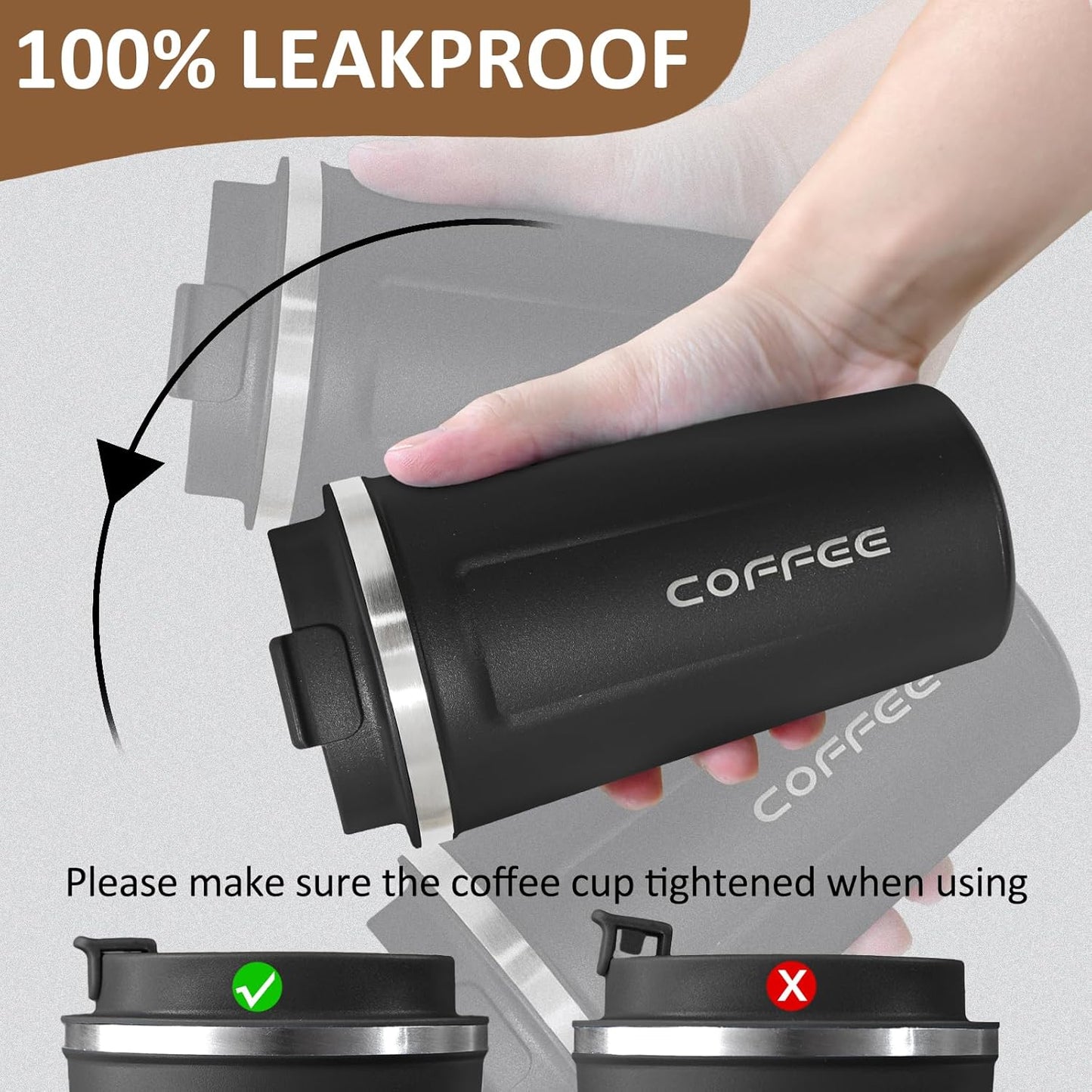 4 Pack Travel Coffee Mug 17oz Insulated Coffee Cup with Lid, Reusable Thermal Coffee Cup Stainless Steel Coffee Tumbler to Keep Hot & Cold Drinks for Car, Daily, Travel and Gifts, Multicolor