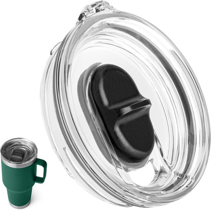 20 oz Stronghold Lid For YETI Rambler Travel Mug (with StrongHold Lid), Tumbler Screw On Top Lids Replacement Twist Lids 100% LeakProof(Only Fit YETI 20 oz Travel Mug Which Has The stronghold lid)