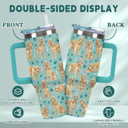 Beagle Gifts for Women Men, 40oz Stainless Steel Insulated Tumbler Travel Cup Mug, Funny and Unique Beagle Gifts for Dog Lover - Colors A