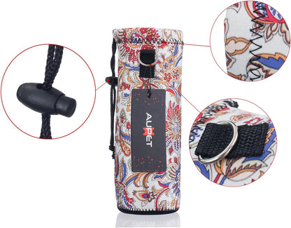 AUPET Water Bottle Bag Carrier,24oz/32oz Insulated Neoprene bottle Sling Holder Case Pouch Cover for 1000ML/750ML Bottles with Shoulder Strap for walking