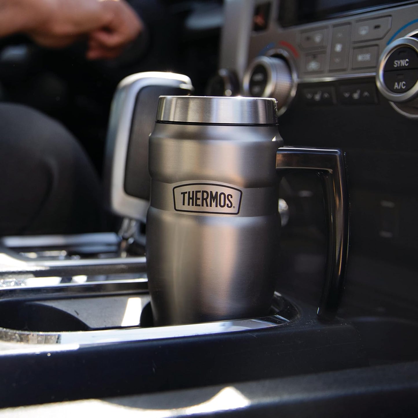 THERMOS Stainless King Vacuum-Insulated Stainless Steel Tumbler - 16oz, Midnight Blue - Insulated Coffee Tumbler for Hot & Cold Drinks - Leak-Proof & Sweat-Proof for Commuting & Traveling