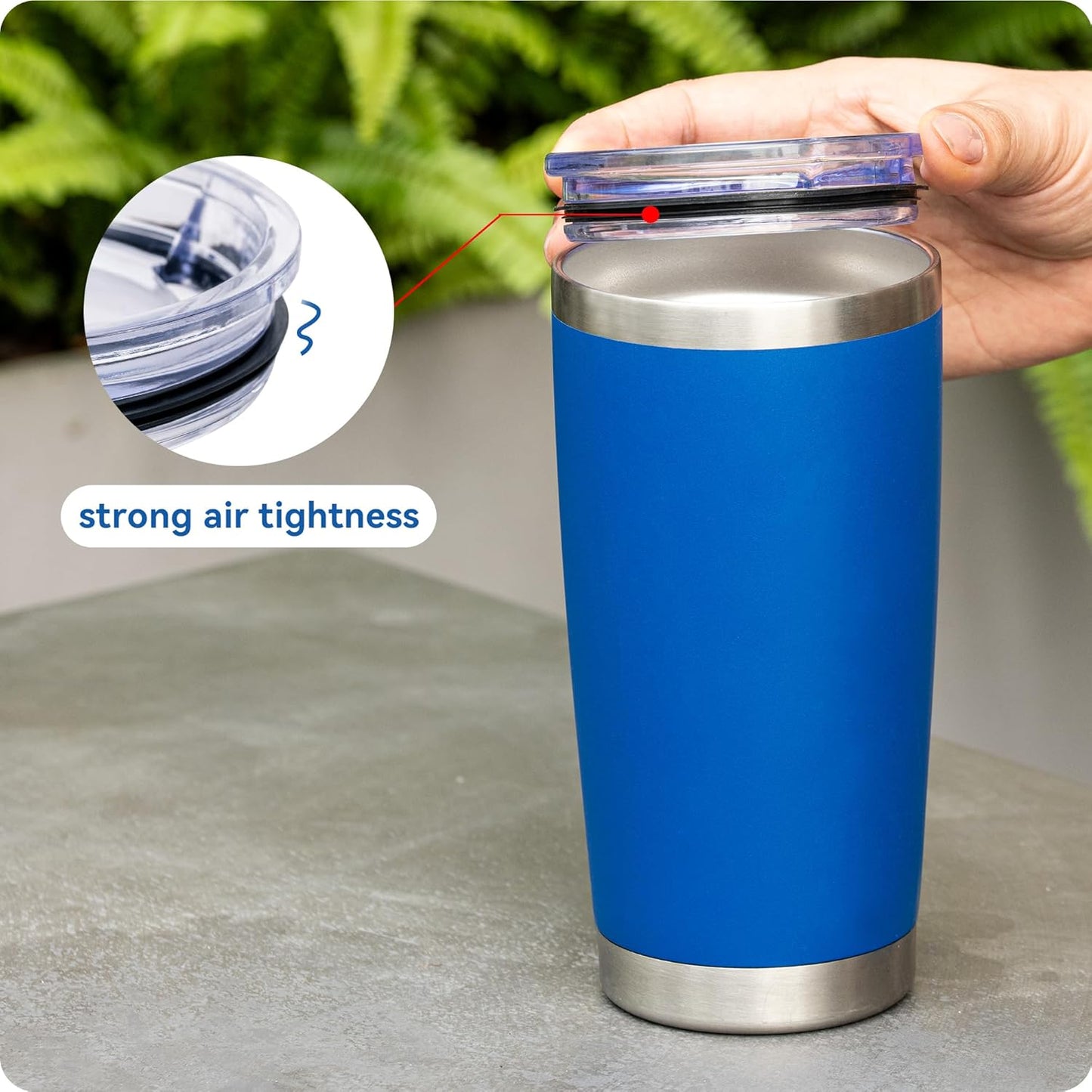 2 Pack 20 ozTumbler Lid for Yeti Rambler,Old Style Rtic and More Travel Mugs, Splash Proof Replacement Lid for 3.2" Inner Diameter Tumblers