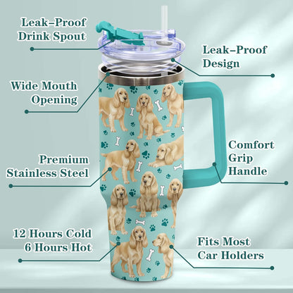Beagle Gifts for Women Men, 40oz Stainless Steel Insulated Tumbler Travel Cup Mug, Funny and Unique Beagle Gifts for Dog Lover - Colors A