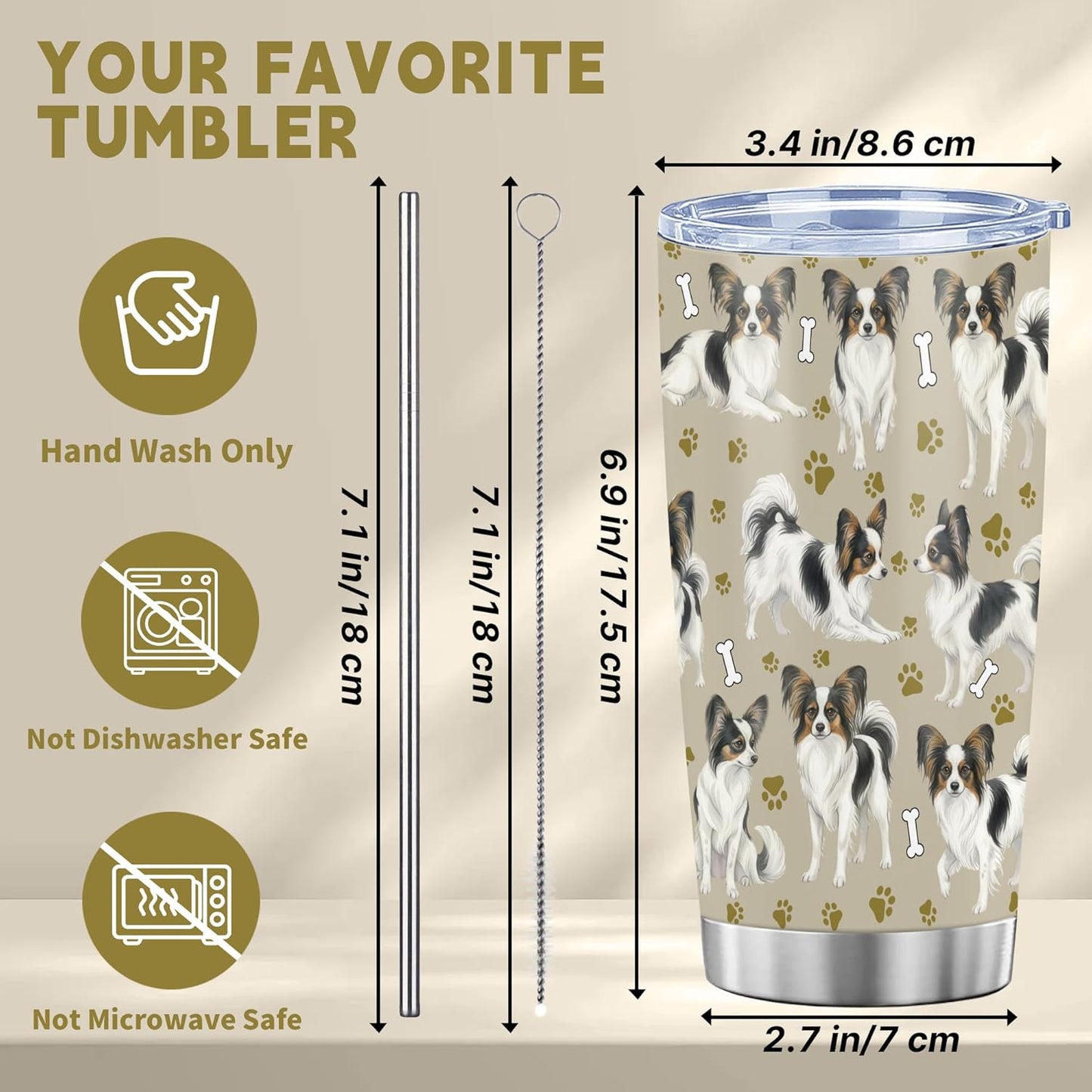 Beagle Gifts for Women Men, 40oz Stainless Steel Insulated Tumbler Travel Cup Mug, Funny and Unique Beagle Gifts for Dog Lover - Colors B