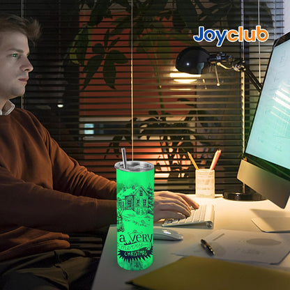 Joyclub Sublimation Tumblers Blanks 20 oz 10 Pack Skinny Straight Tumblers Bulk Stainless Steel Insulated Sublimation Cups with Lid and Straw, Gift Box