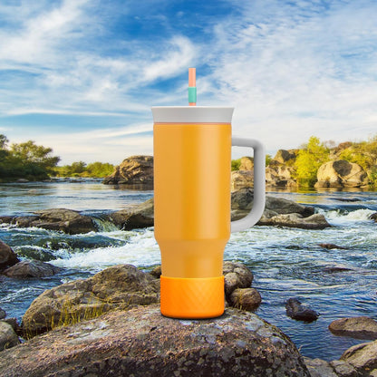 Silicone Boot for Owala 40 oz Tumbler with Handle, Anti-Slip Protective Sleeve for Stainless Steel Triple Layer Insulated Travel Tumbler Accessories