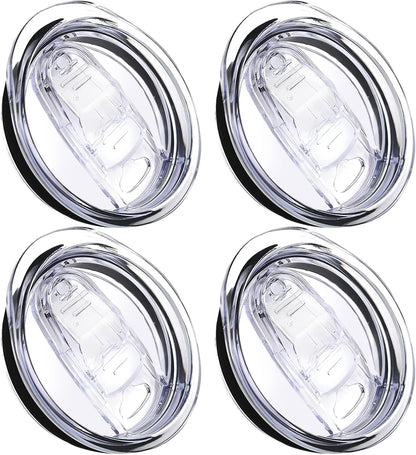 20oz Skinny Tumbler Replacement Lids 2 Pack,Spill Proof Splash Resistant Silicone Sliding Covers,Straw Friendly, BPA Free