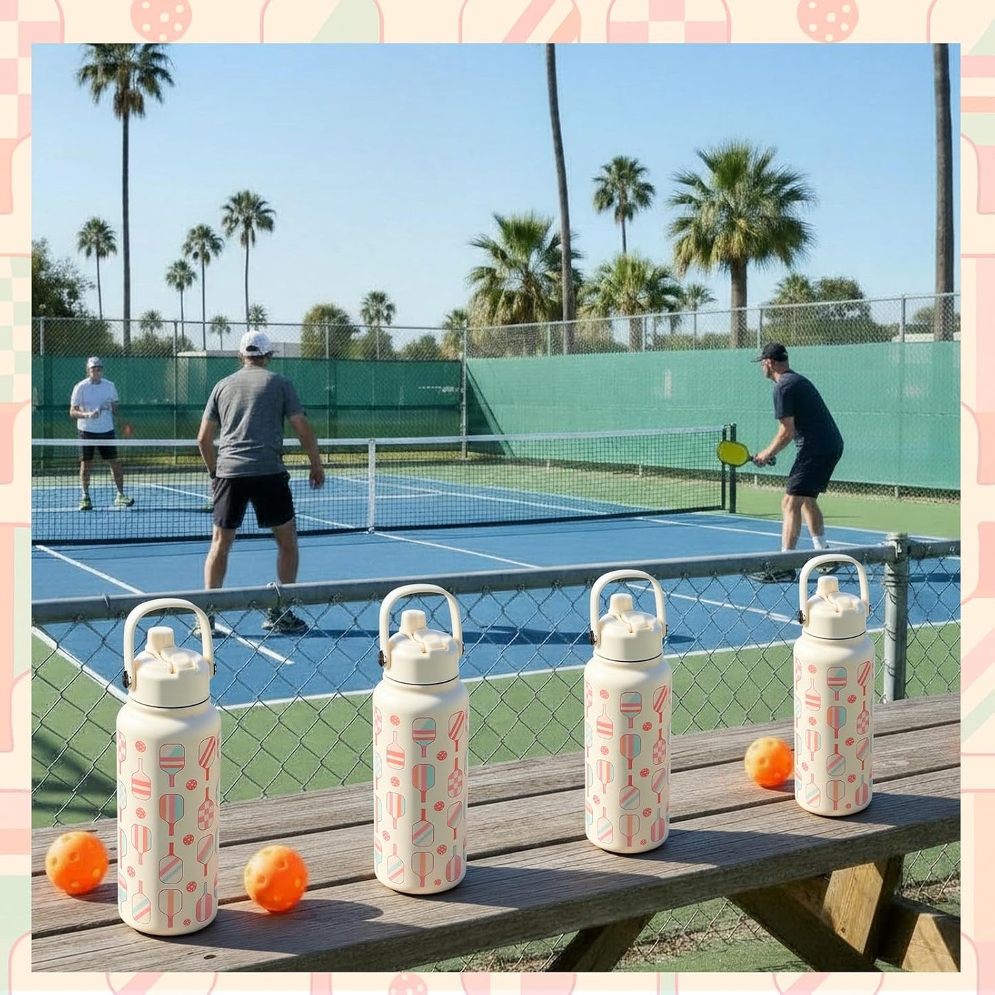 Sliner Dinkball Water Bottle 32oz Teacher Appreciation Gifts Stainless Steel Insulated Vacuum Water Bottles with 2-in-1 Straw and Spout Lid Sport Tumbler Bottle for Teachers Gifts Birthday Women Girls