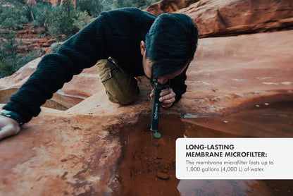 LifeStraw Personal Water Filter for Hiking, Camping, Travel, and Emergency Preparedness