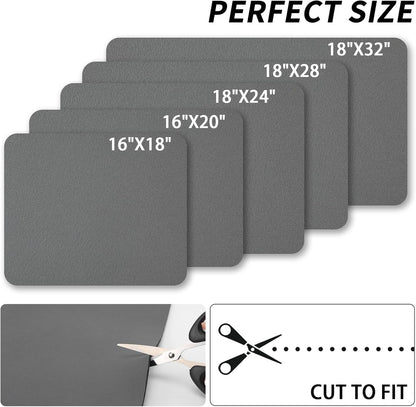 HotLive Dish Drying Mat for Kitchen Counter, Heat Resistant Drainer Mats with Non-slip Rubber Backed, Hide Stain Kitchen Super Absorbent Draining Mat, Easy to Clean Dish Rack Pad, Dark Grey 16"x18"