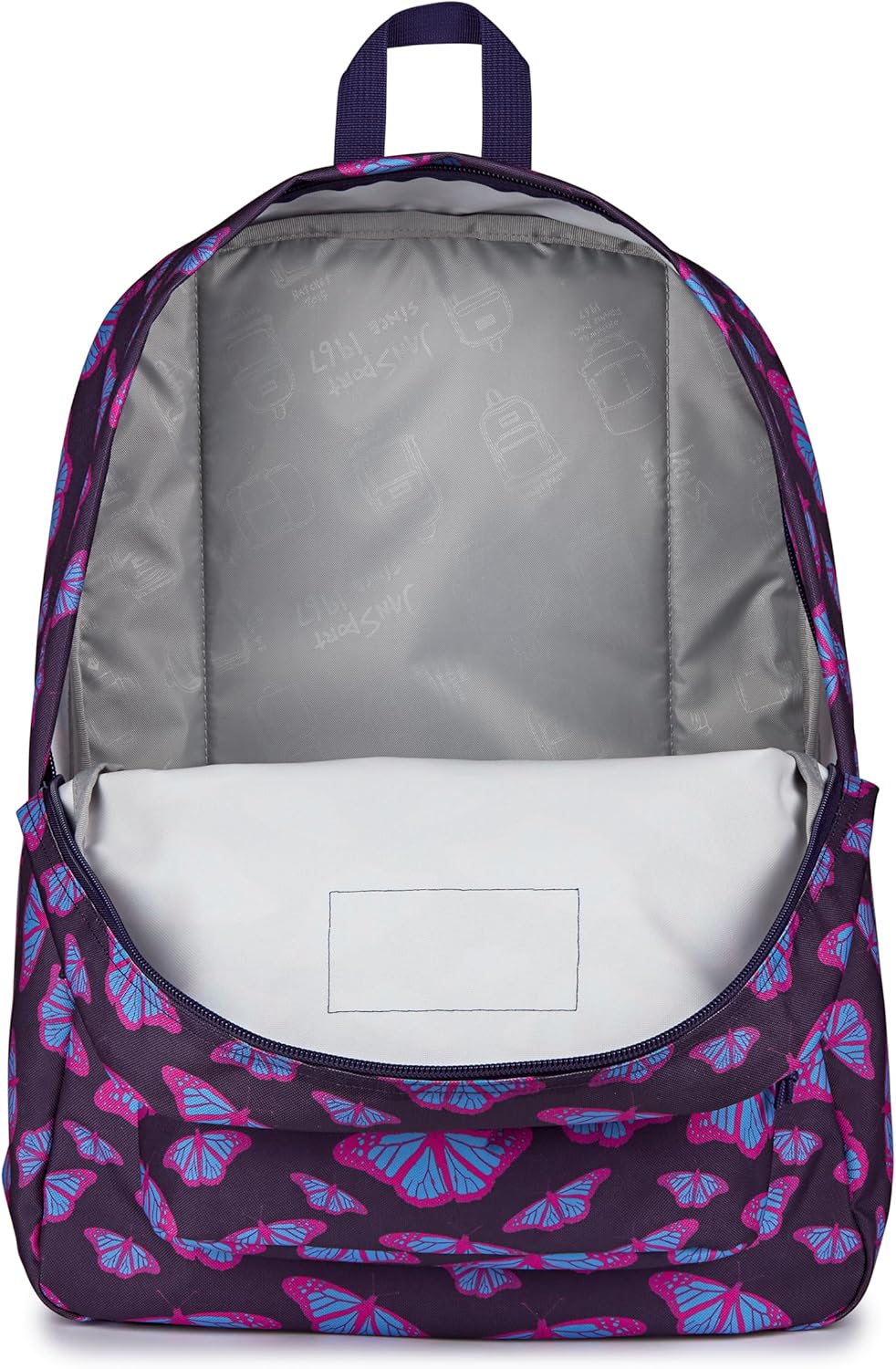 JanSport SuperBreak One Backpacks - Durable, Lightweight Bookbag with 1 Main Compartment, Front Utility Pocket with Built-in Organizer - Premium Backpack, Black - Colors A