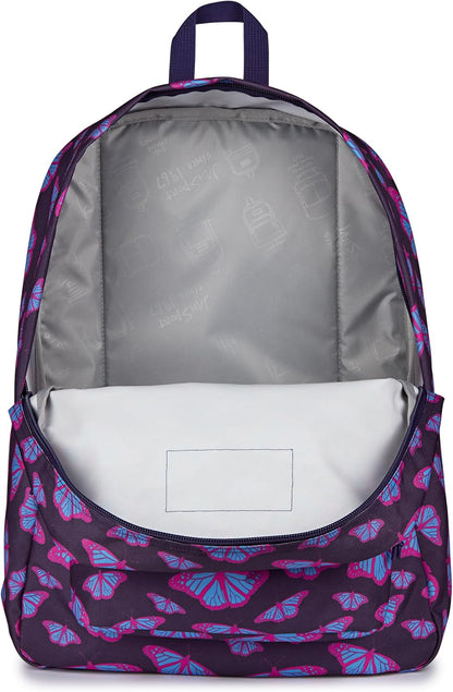 JanSport SuperBreak One Backpacks - Durable, Lightweight Bookbag with 1 Main Compartment, Front Utility Pocket with Built-in Organizer - Premium Backpack, Black - Colors A