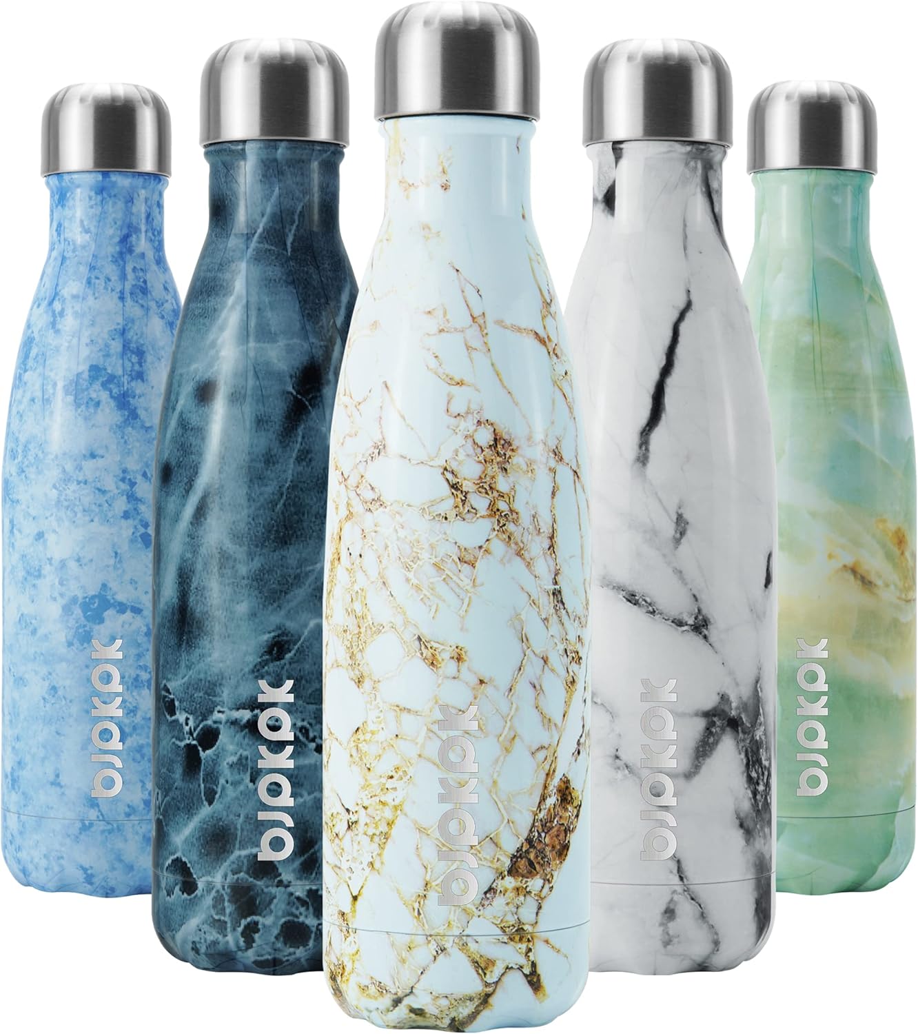 BJPKPK Insulated Water Bottle 12oz Small Stainless Steel Water Bottles Reusable Metal Thermal Keep Cold and Hot,Dreamy Purple - Colors A
