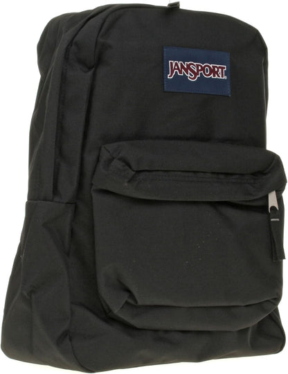 JanSport SuperBreak One Backpacks - Durable, Lightweight Bookbag with 1 Main Compartment, Front Utility Pocket with Built-in Organizer - Premium Backpack, Black - Colors A