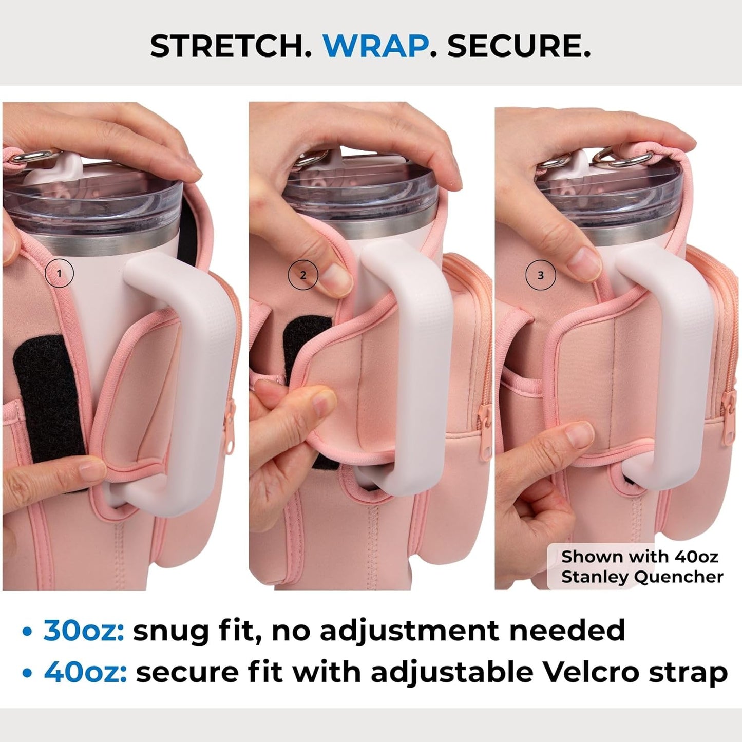 Tumbler Carrier Bag for Stanley & Owala 30–40oz, Magnetic Water Bottle Holder for Gym Equipment, Crossbody Cup Holder with Phone Pocket