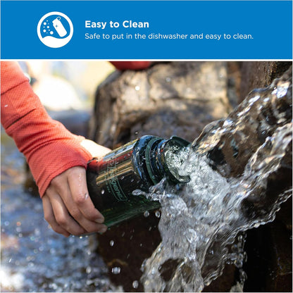 Nalgene 32 oz Wide Mouth Water Bottle | BPA-Free, Durable & Leak Proof, Lightweight Bottle for Hiking & Gym, Work & Travel