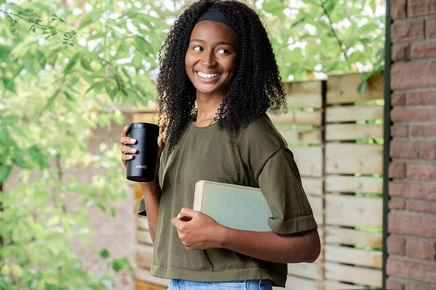 Ello Miri 16oz Vacuum Insulated Stainless Steel Travel Mug, Leak-Proof Slider Lid, Keeps Hot for 5 Hours, Perfect for Coffee or Tea, BPA-Free, Fits Most Cupholders, Holiday Gift, Speckle