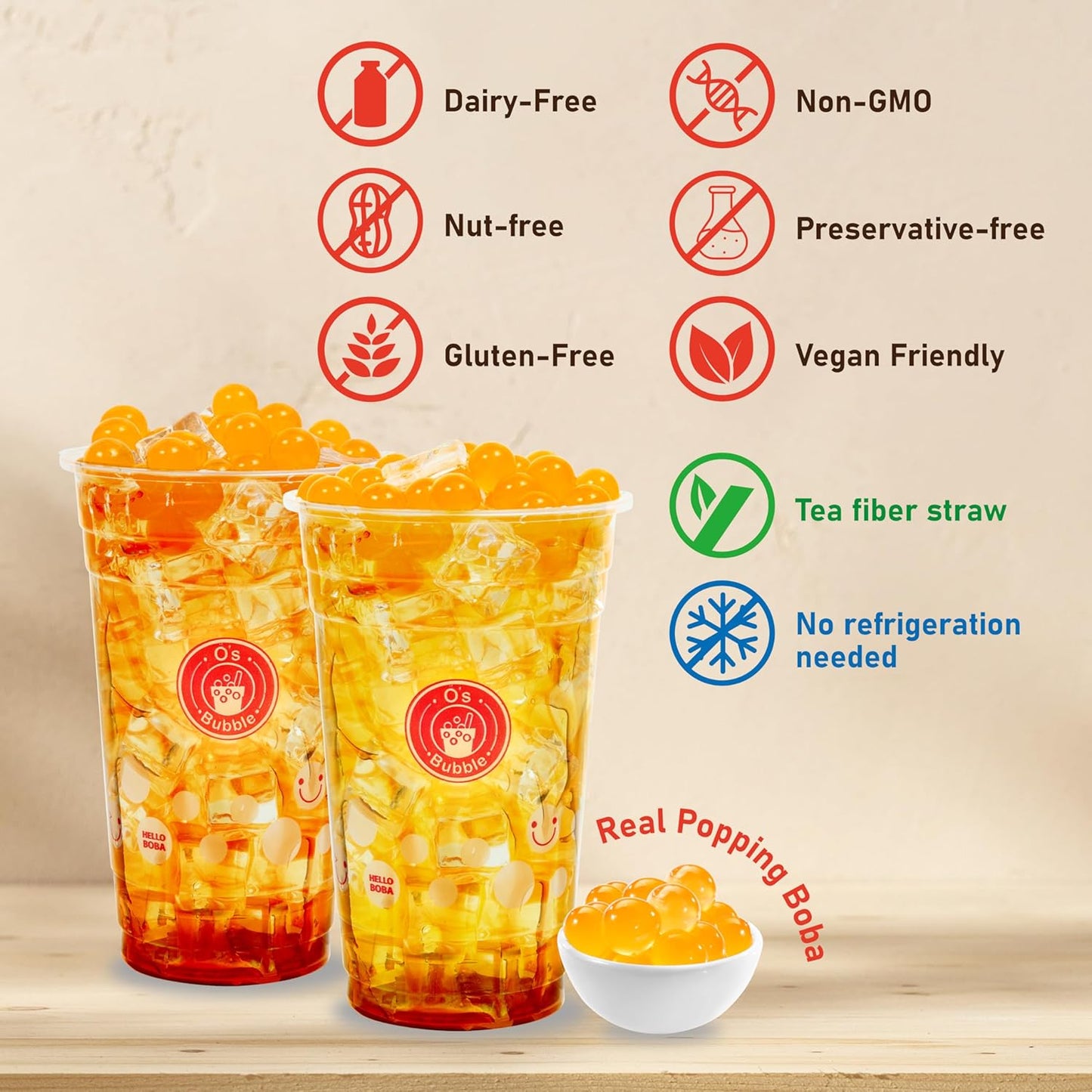 O's Bubble Boba Tea Kit - Bubble Tea Kit - All in One Boba Kit - Boba Kit for Kids - 6 Servings Includes Cups, Straws, Stirrer (Party Kit Variety Pack Upgrade) (Mixed Fruit)