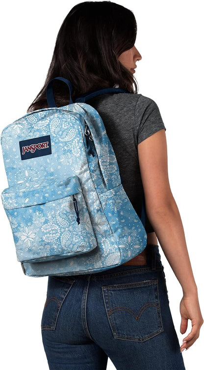 JanSport SuperBreak One Backpacks - Durable, Lightweight Bookbag with 1 Main Compartment, Front Utility Pocket with Built-in Organizer - Premium Backpack, Black - Colors A