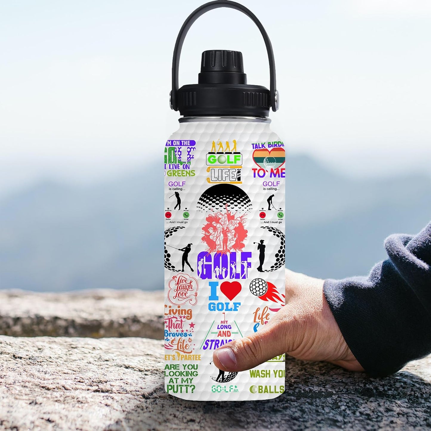 Pickleball Water Bottle 32oz Stainless Steel Insulated Vaccum with Lid, Pickleball Gifts for Pickleball Players, Pickleball Lovers, Women Girls Ladies