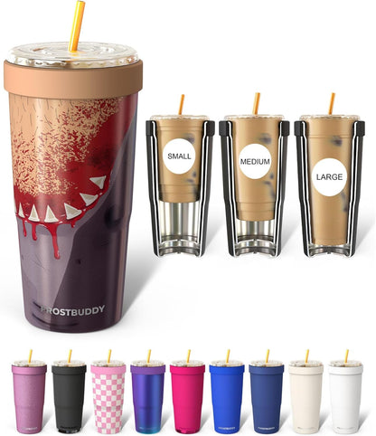 Frost Buddy Togo Buddy | 30 oz Stainless Steel Vacuum Insulated Tumbler | To Go Coffee Cup – Iced Coffee Cups, Iced Coffee Sleeve, Travel Mug, Thermal Cup for Hot & Cold Drinks, Dunkin Cup (Pencil) - Colors A