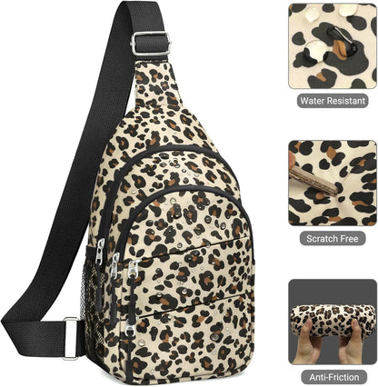 Tuwubi Crossbody Bags for Women, Sling Bag for Men, Small Hiking Backpack Anti Theft Lightweight for Outdoors Travel (M, Black)